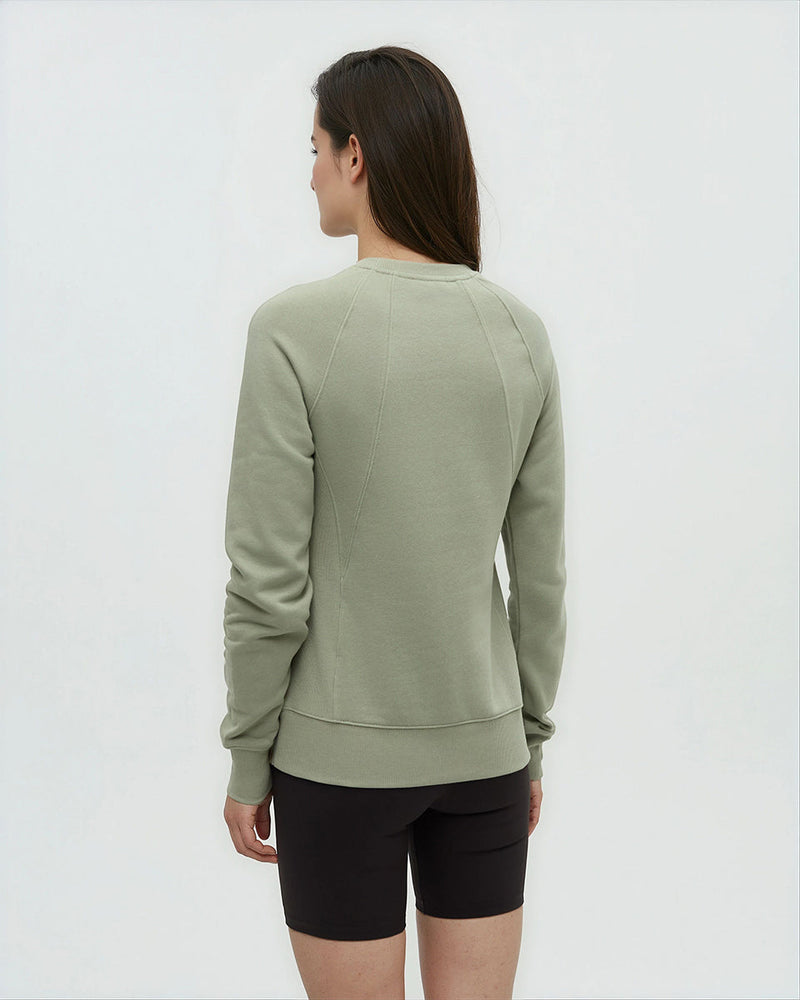 (Coming Soon) Women's Elm Crew in Light Moss by Ten Tree