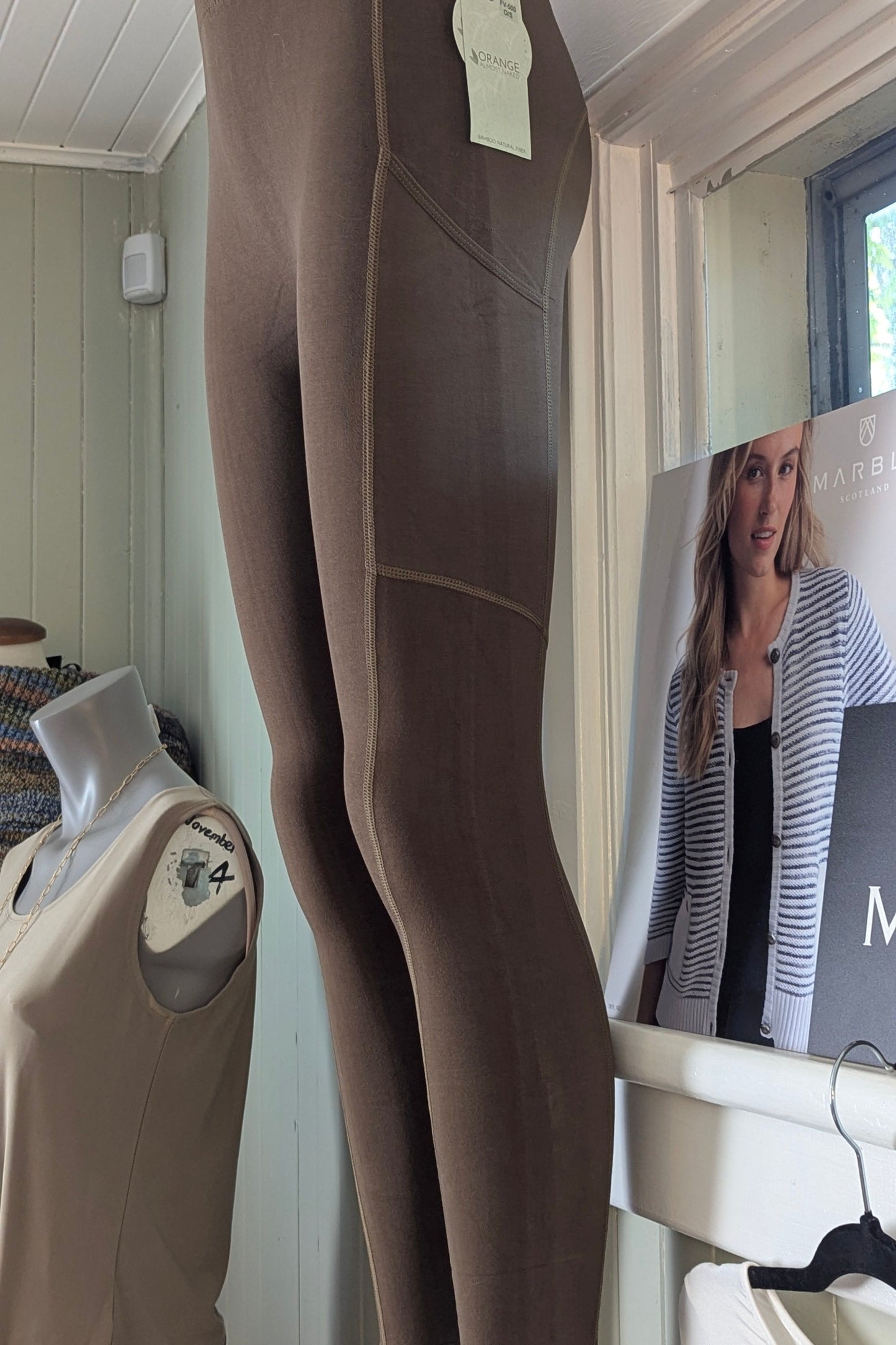 Women’s High 3 inch Waist Band Athletic Legging in Olive or Black One Size