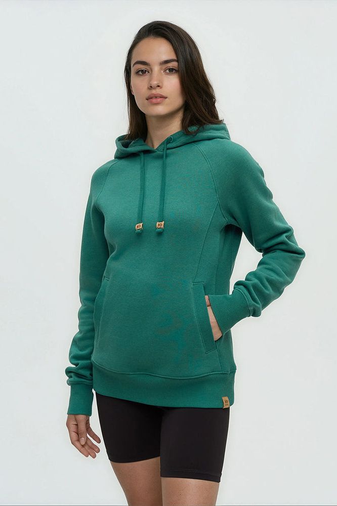 Women's Elm Hoodie in Tidal Teal  by Tentree