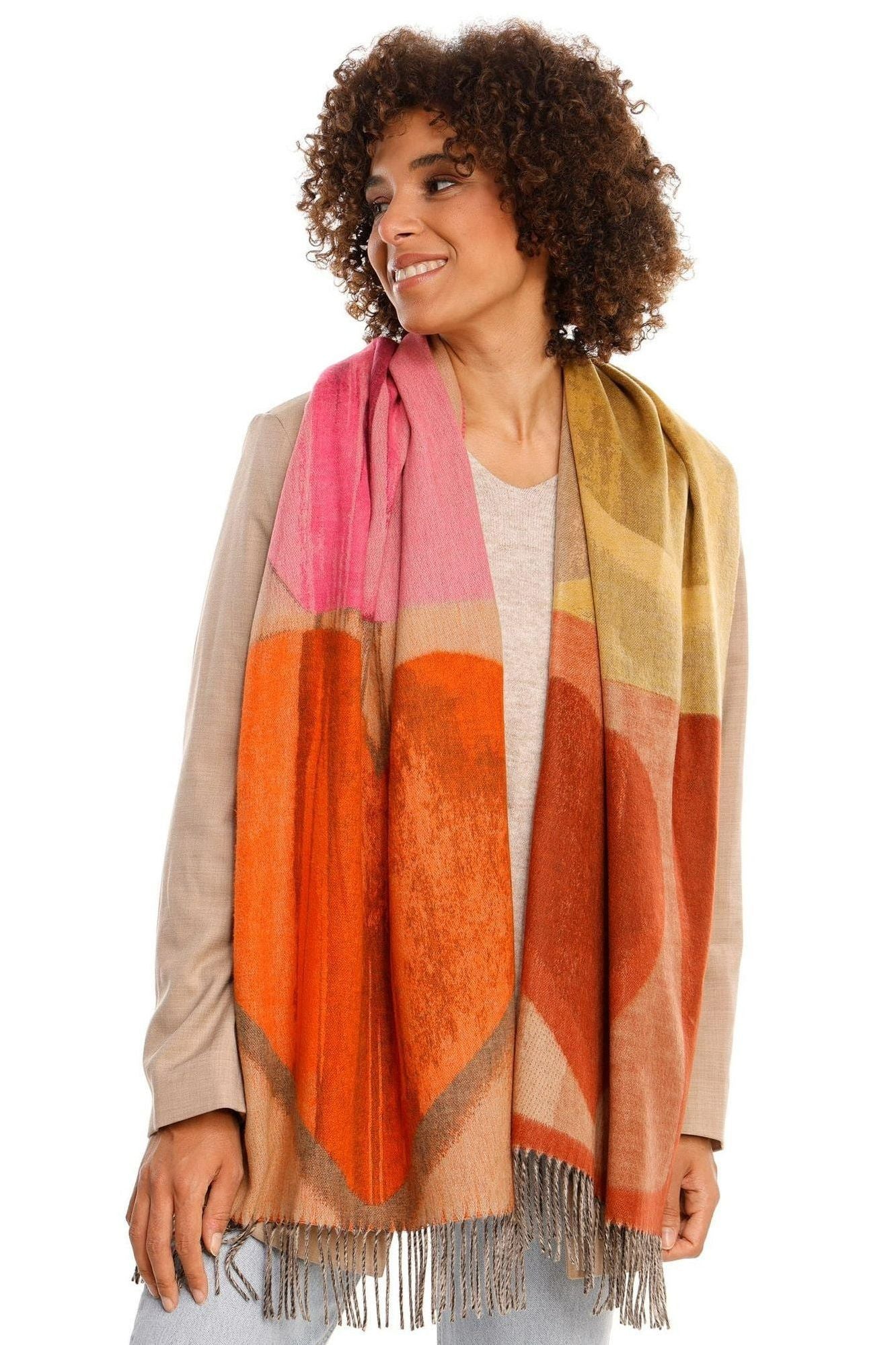 Brush Stroke Hearts Scarf by Fraas