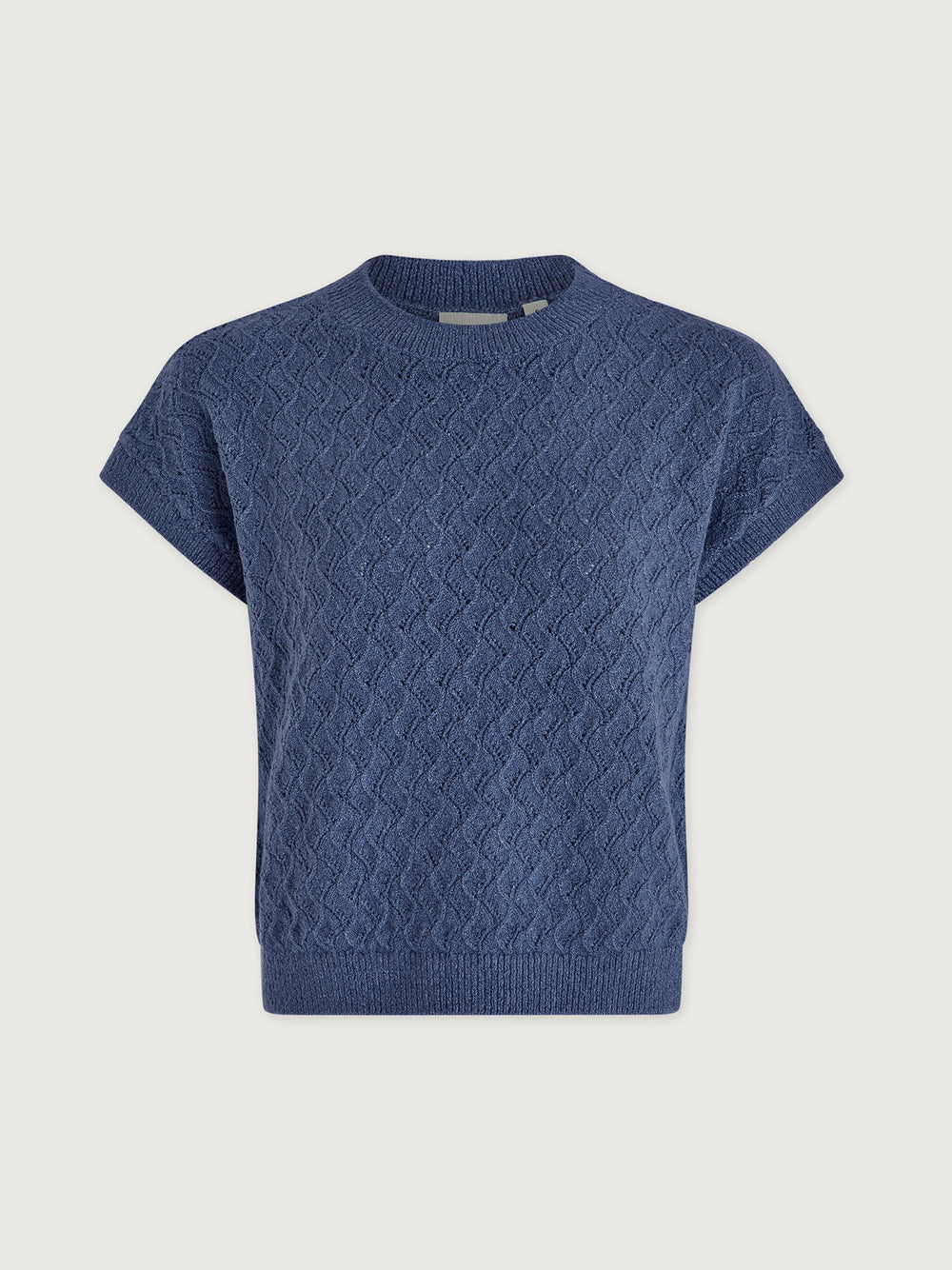 "Coming Soon" Manae Pointelle Knit Top in Bijou Blue by Varley UK