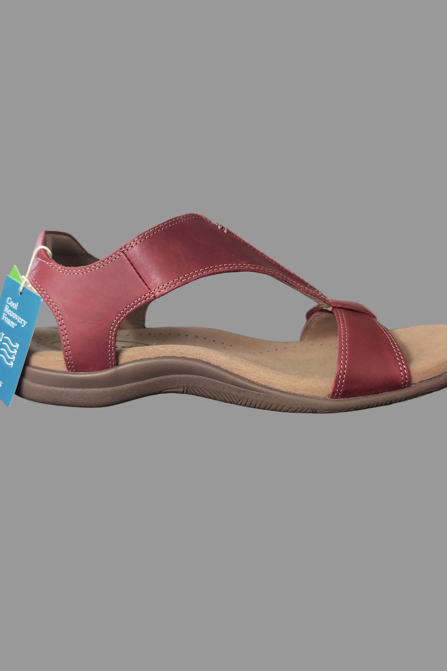 The Show Women's Red Italian Leather Comfort Sandals – Arch Support & Adjustable Straps by TAOS