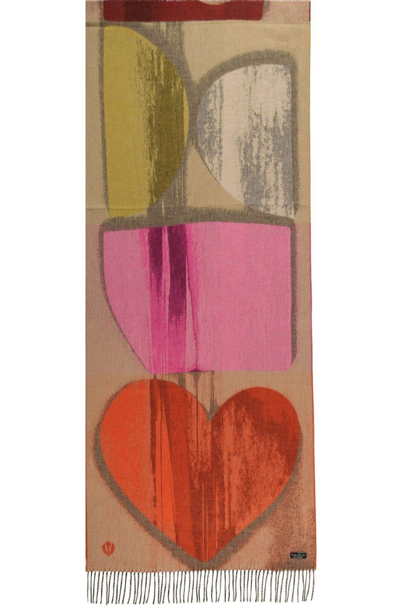 Brush Stroke Hearts Scarf by Fraas