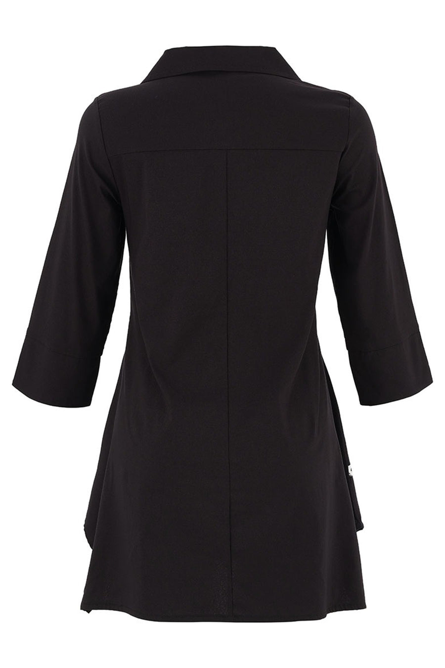 Black & White Brushstroke Long Shirt with Asymmetric Hem – by Dolcezza***one left***