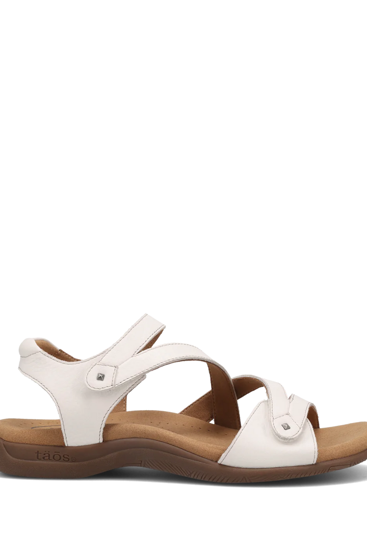 Big Time Women's  Sandal in White by TAOS - Medium Width