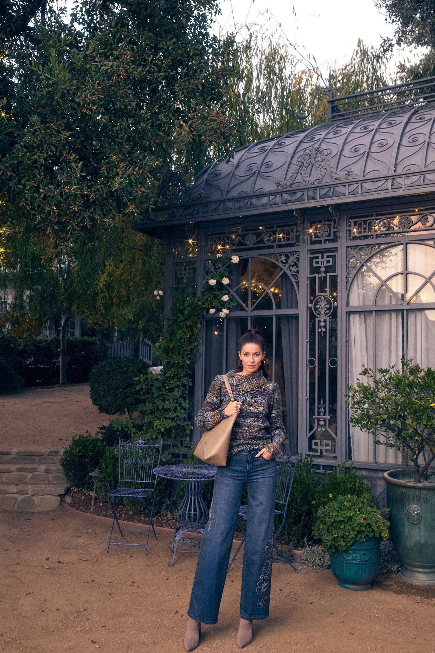 Women's Envelope Collar Sweater in Space Dye by French Dressing Jeans 1489306*one left*