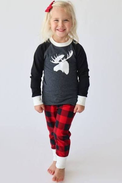 Final Sale - Kid's Country Moose PJ Set by Lola and Taylor Size 4 T